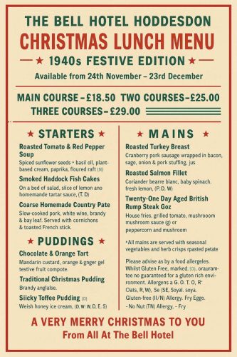 xmas menu