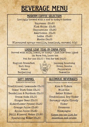 Beverage Menu