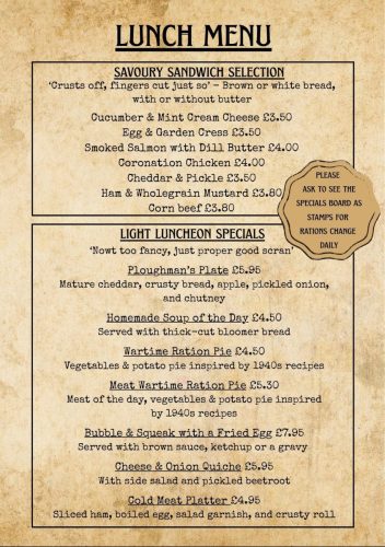 Lunch Menu